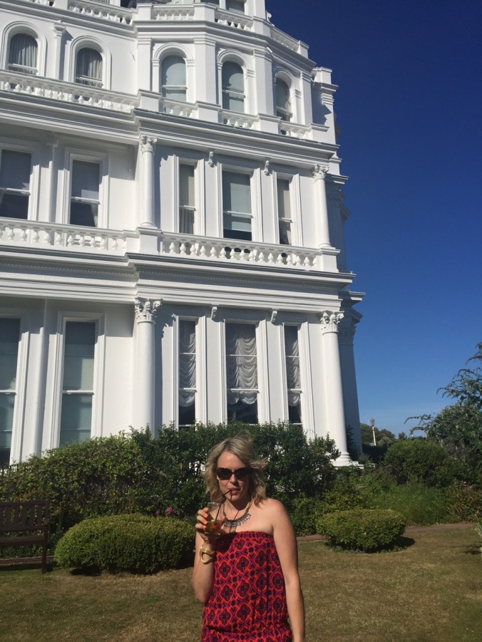 At the Grand hotel in Eastbourne for the reception. Pimms and Lemonade anyone!